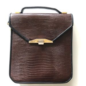 Brown Leather Satchel Purse